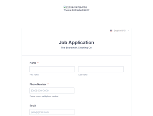 Job Application Form Theme - Theme Poster