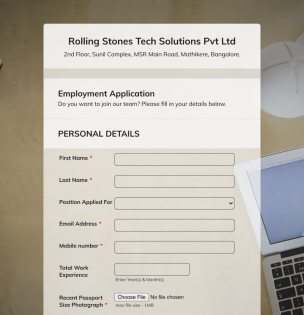 RSTS Pvt Ltd Hiring Form - Theme Poster