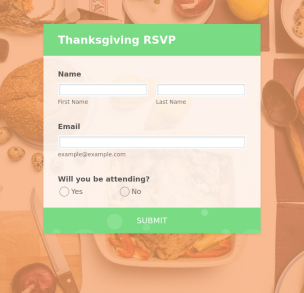Thanksgiving RSVP - Theme Poster
