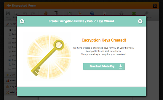 creating encryption key