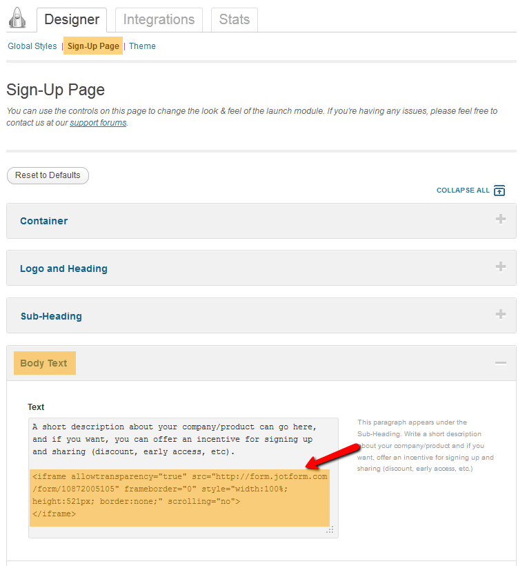 Adding a form to your Launch Effect campaign Image-3