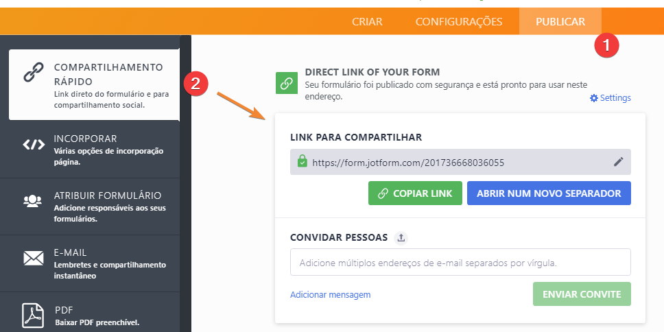 Como criar uma URL personalizada para um formulário Image-1