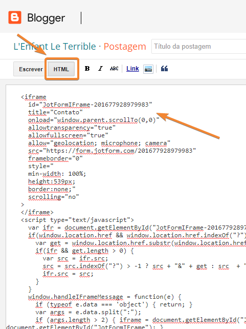 Como adicionar um formulário ao Blogger Image-4