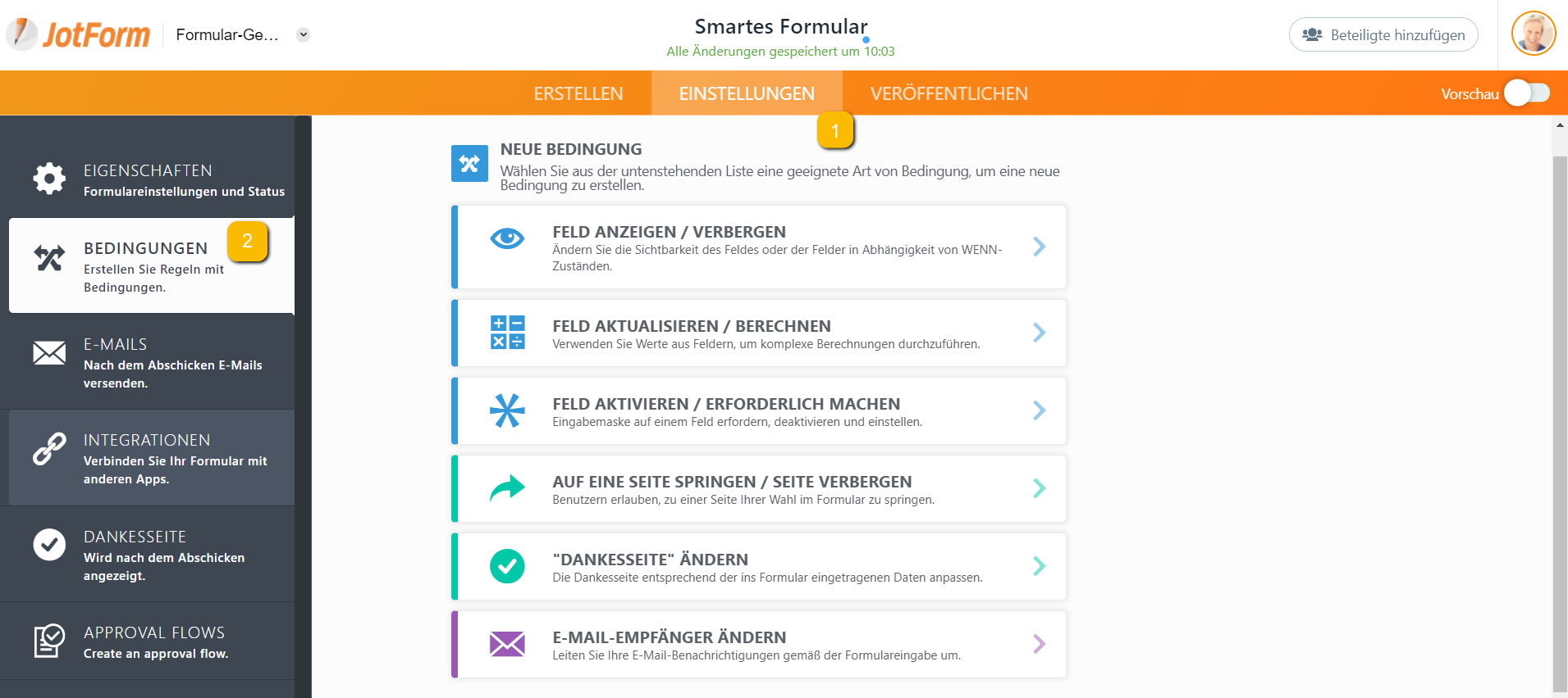Smarte Formulare: Bedingte Logik für Online-Formulare Image-10