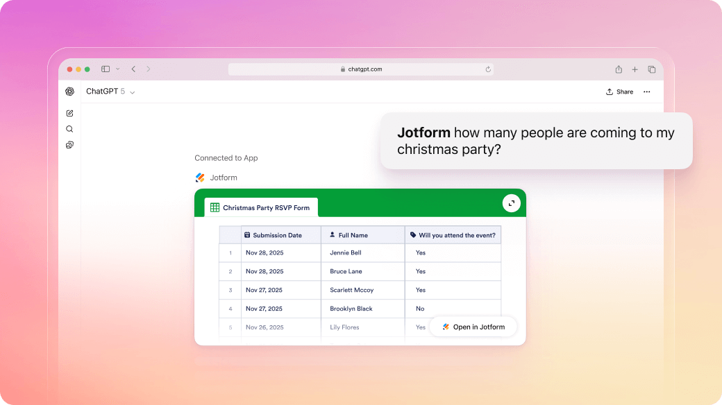 View and filter submissions