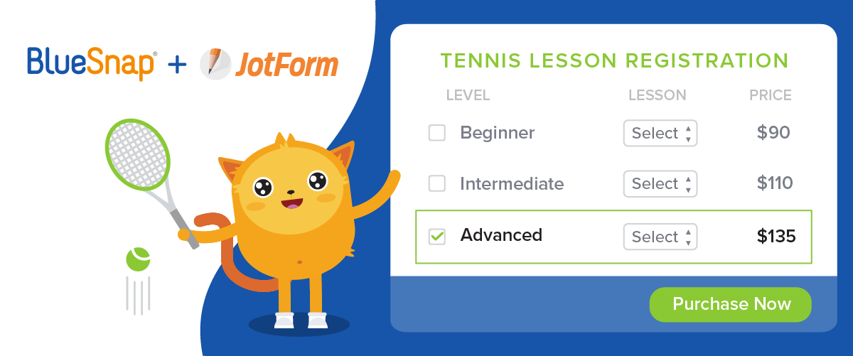 New Integration: Collect Form Payments with BlueSnap and Jotform