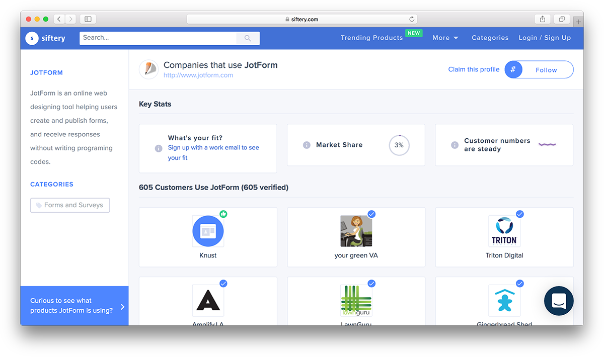 February Newsletter - Siftery Gets the Inside Scoop from Jotform