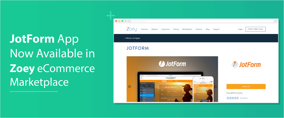 July Newsletter - Jotform App Now Available in Zoey eCommerce Marketplace