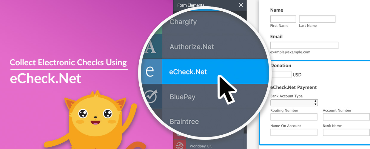 New Integration: Collect Electronic Checks Using eCheck