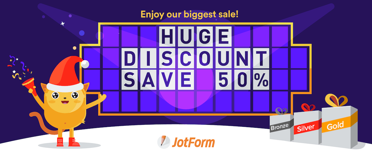 End of Year sale: Save 50% on all Jotform plans