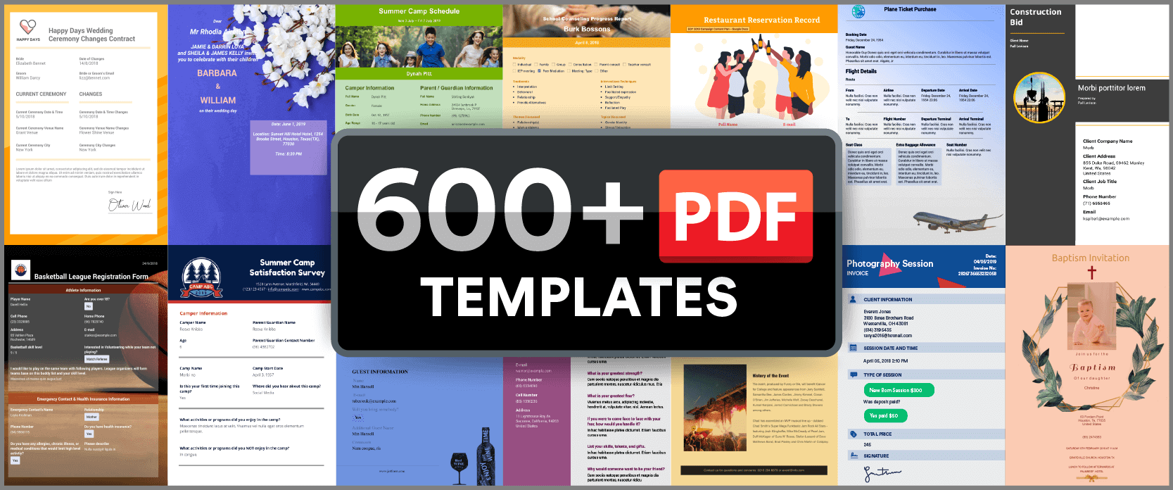 Announcing 600+ PDF templates