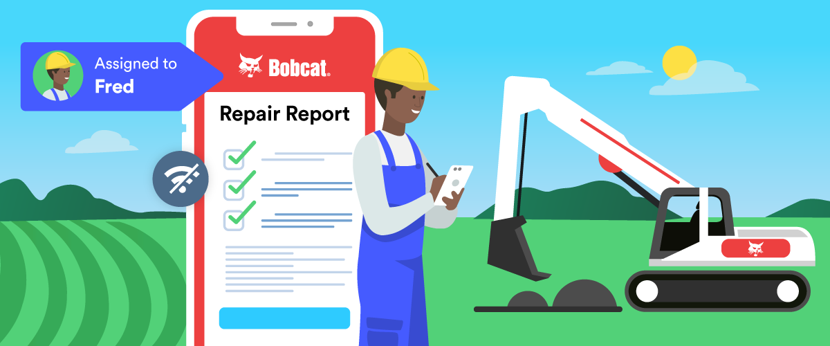 How Bobcat Company assigns forms for inspection reports