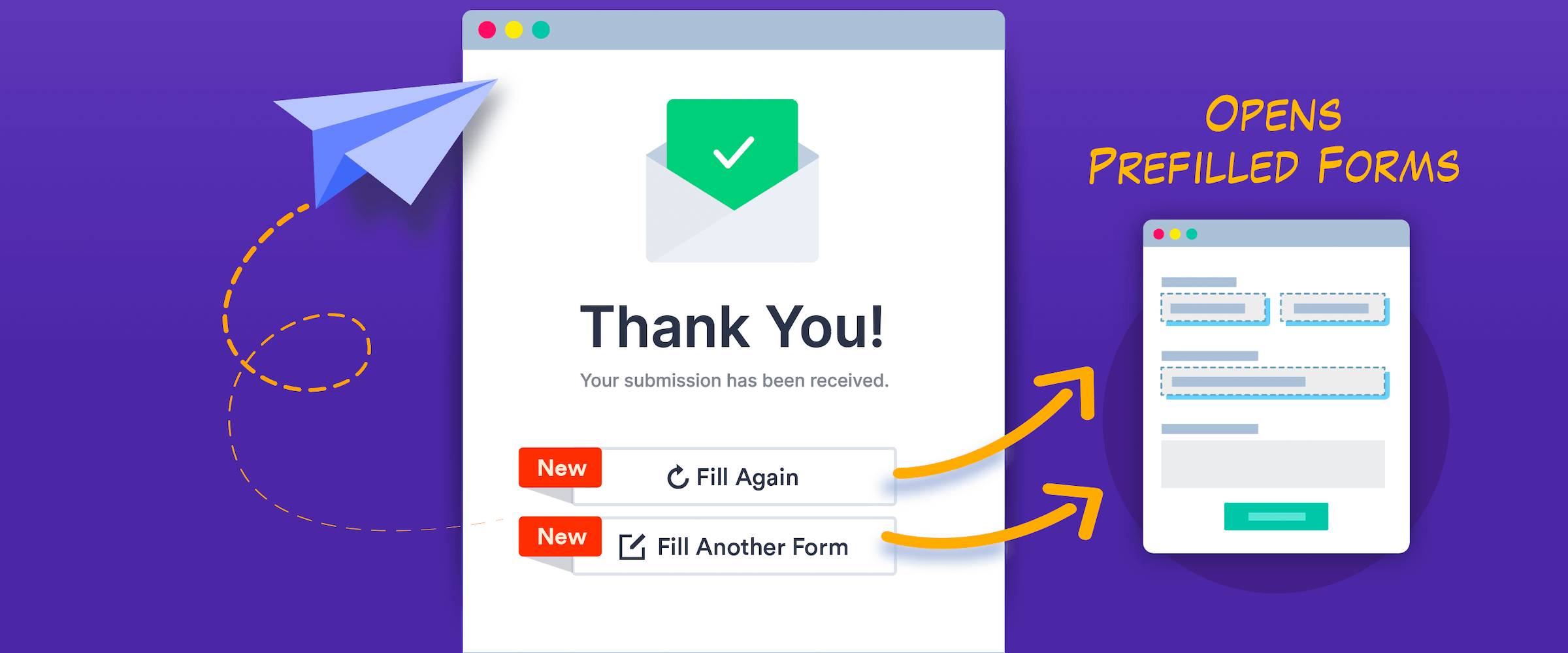Direct responders to prefilled forms through your Thank You page