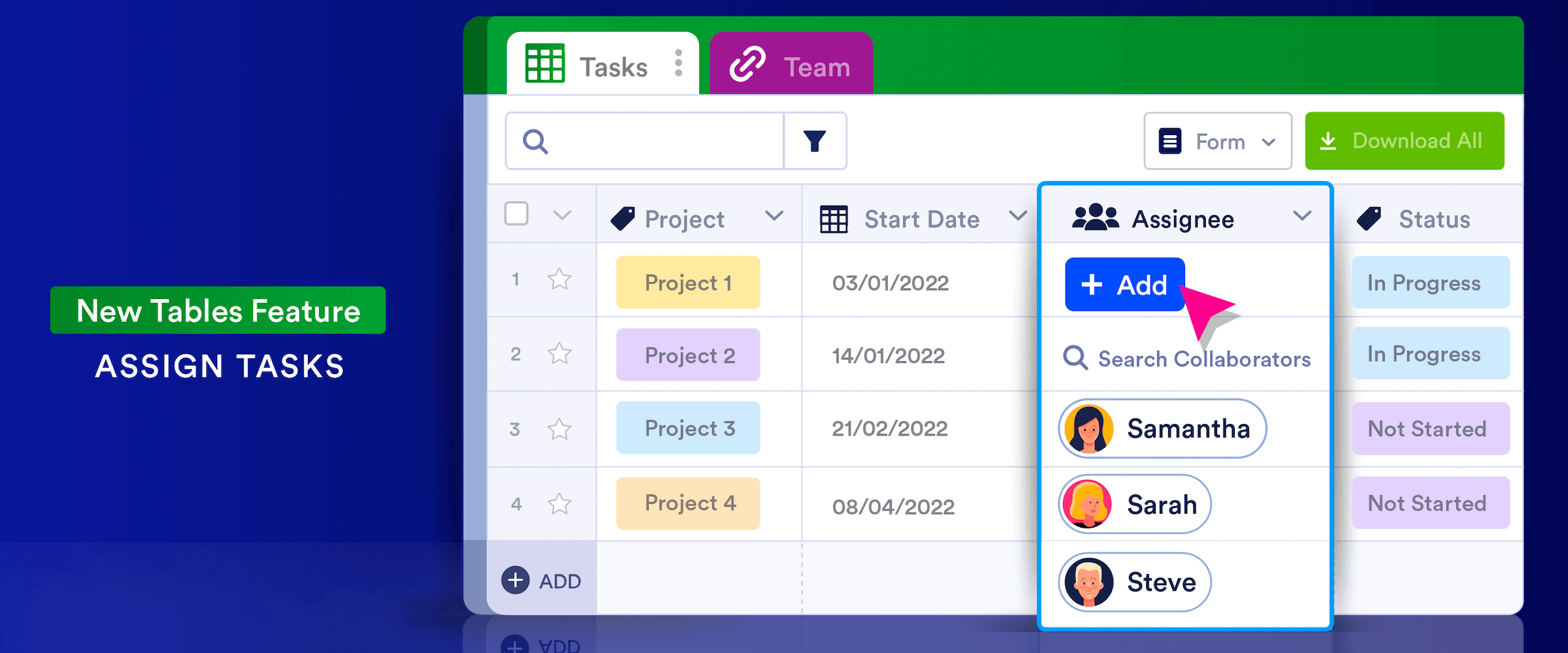 Announcing the new Jotform Tables Assign feature