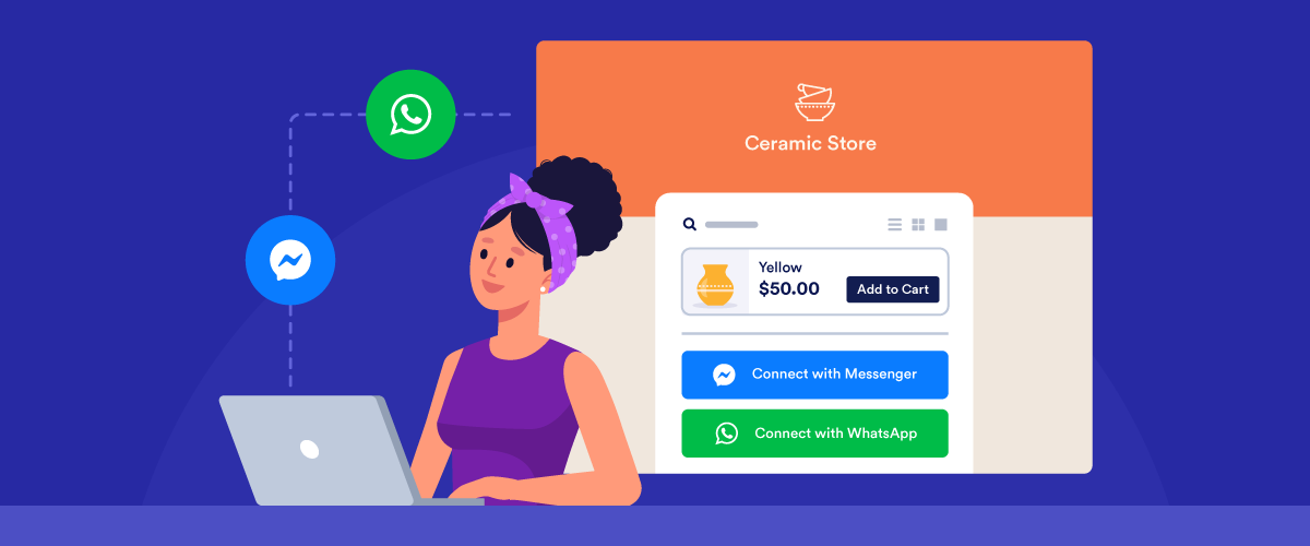 Chat with customers using new Messenger widget and WhatsApp Button