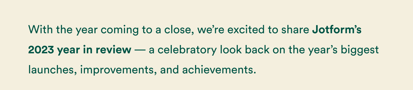 Jotform Year in Review