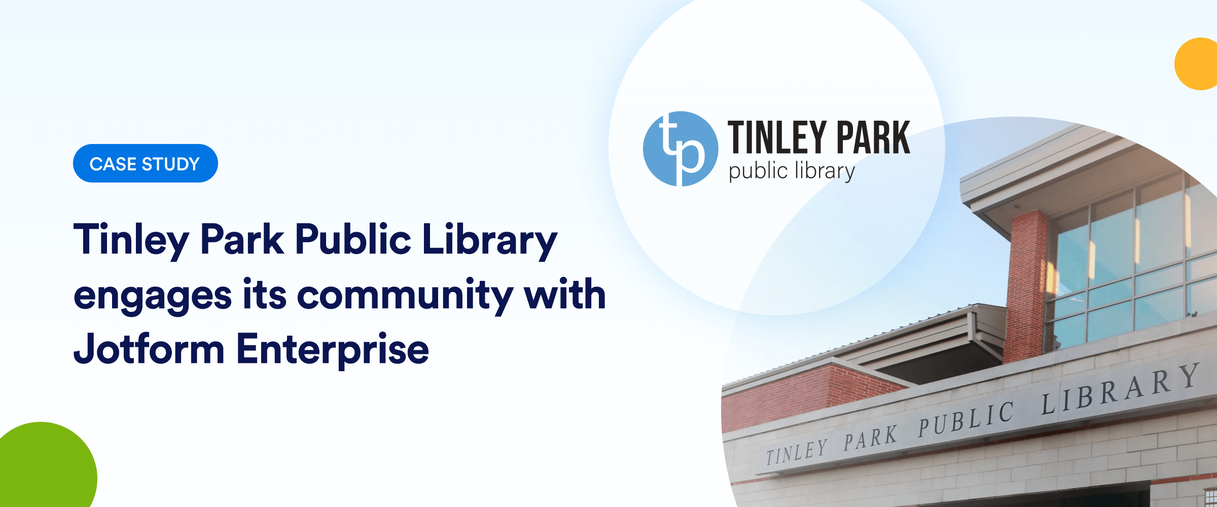 Case study: Tinley Park Public Library engages its community with Jotform Enterprise