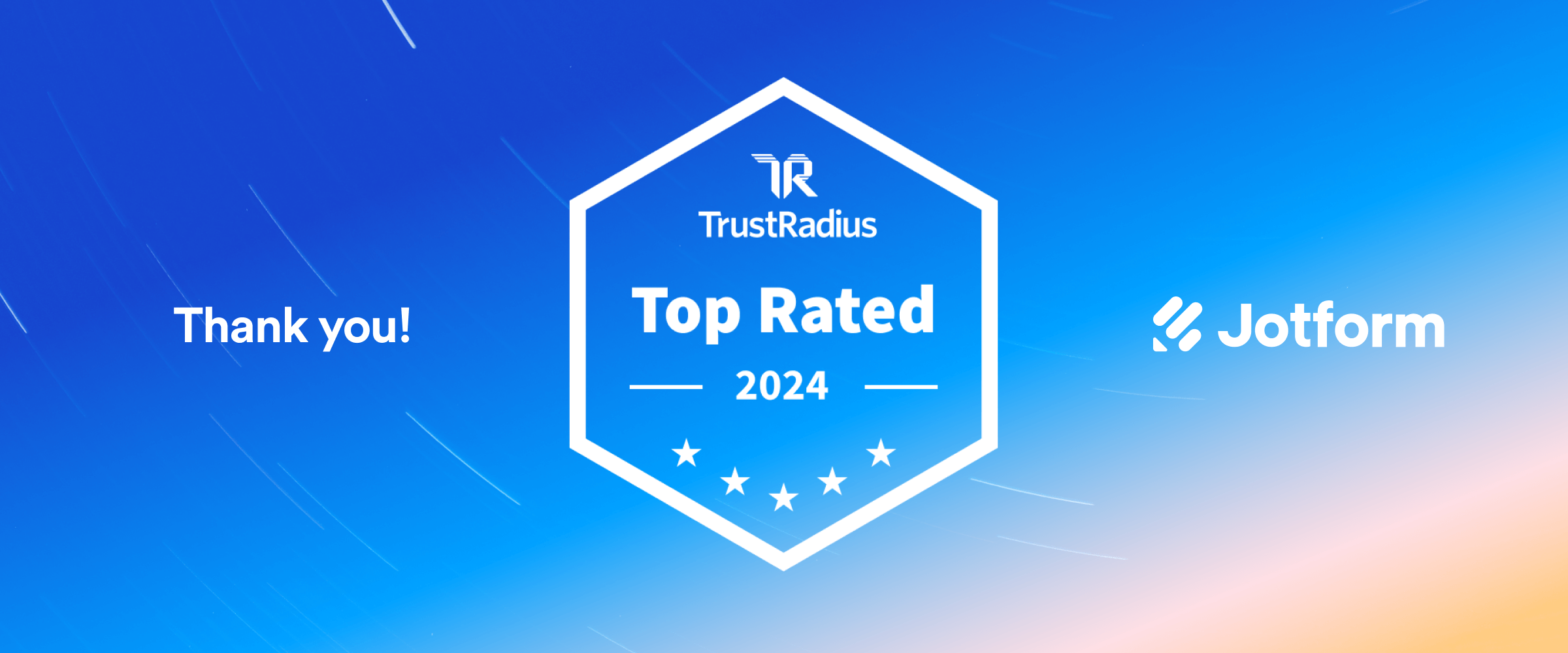 Jotform earns 2024 Top Rated Awards on TrustRadius