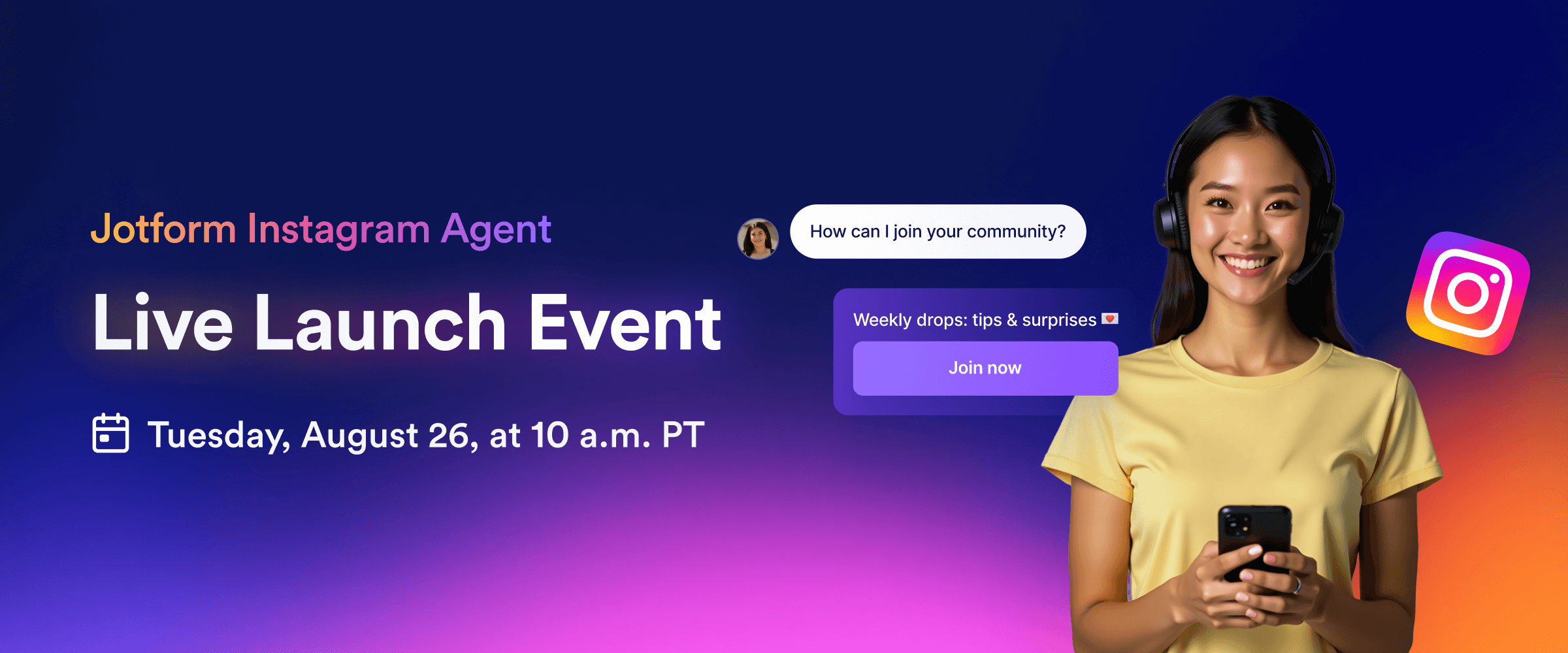 Watch our live launch event for Instagram Agent