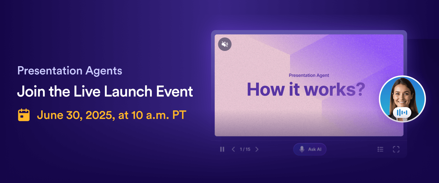 Watch our exclusive live launch event for Presentation Agents