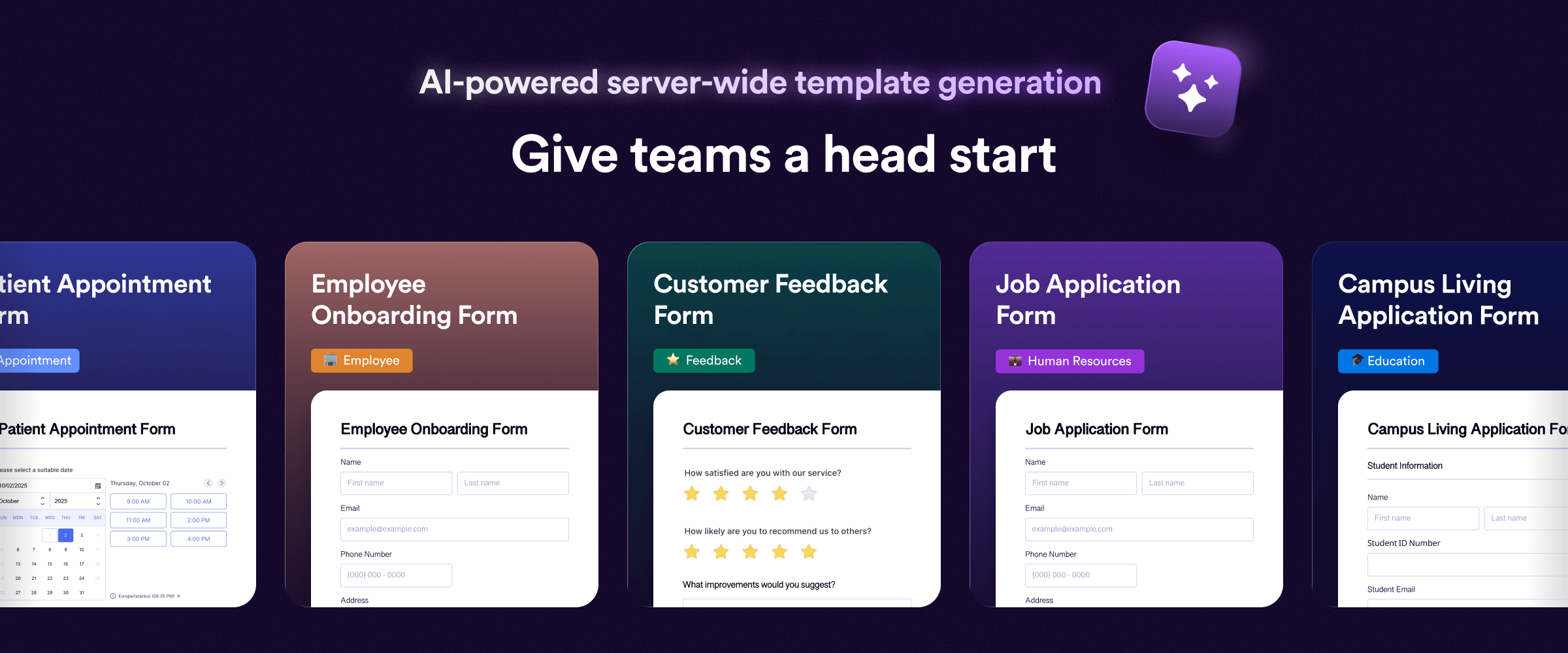 AI-powered server-wide template generation