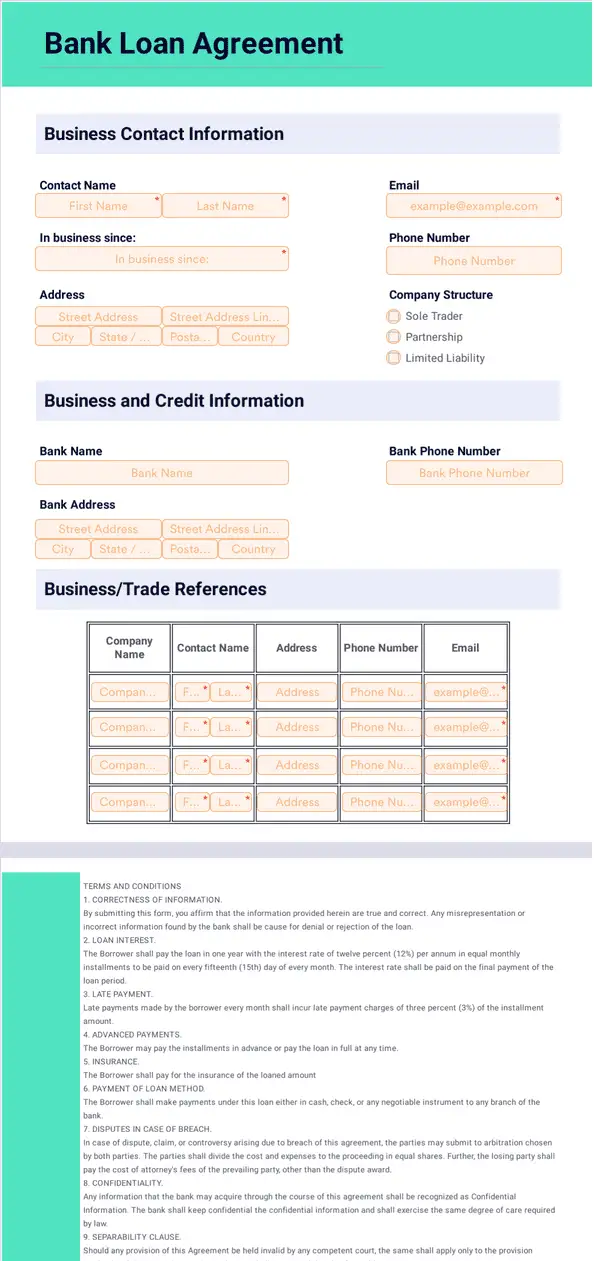 Template bank-loan-agreement