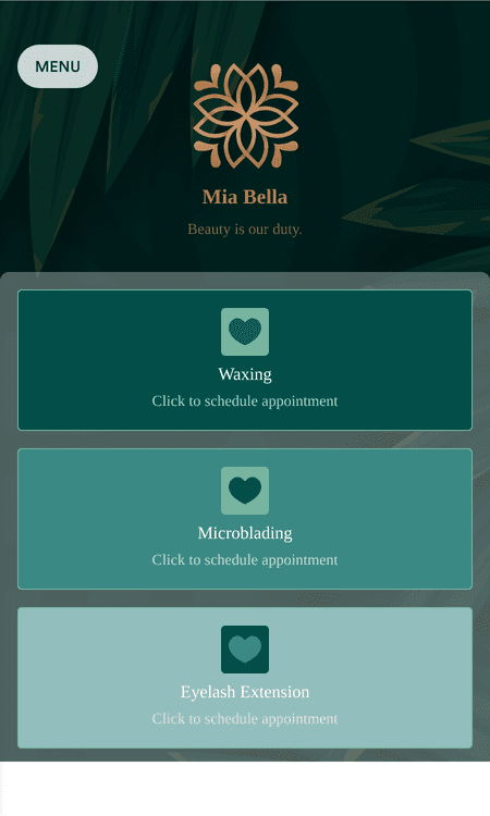 Template beauty-studio-app