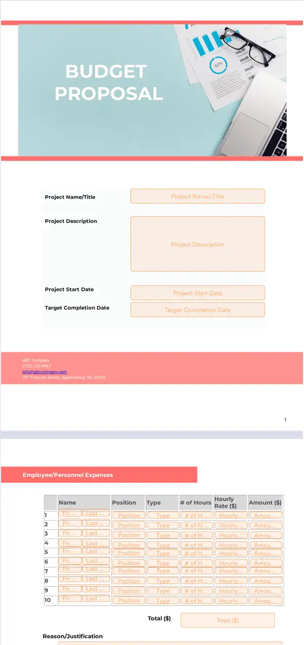 Template budget-proposal