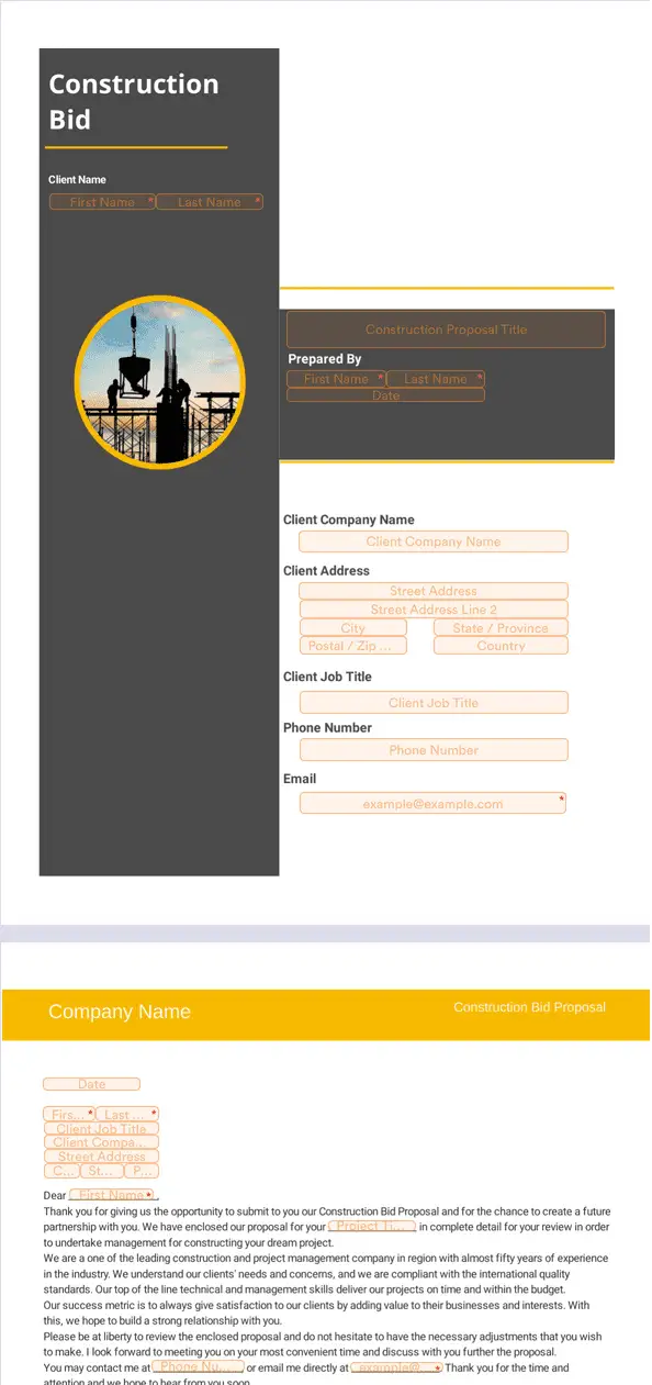 Template construction-proposal-template