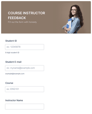 Template course-instructor-feedback-form
