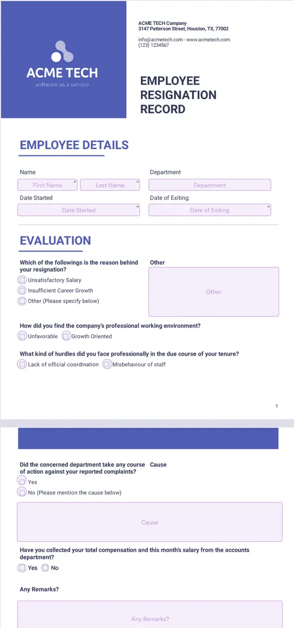 Template employee-resignation-template