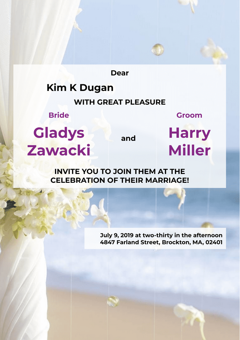 Template floral-wedding-invitation-template