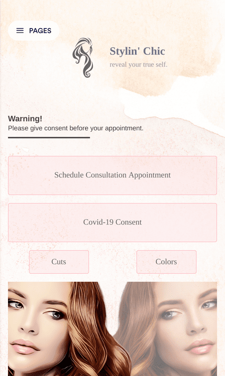 Template hair-stylist-app