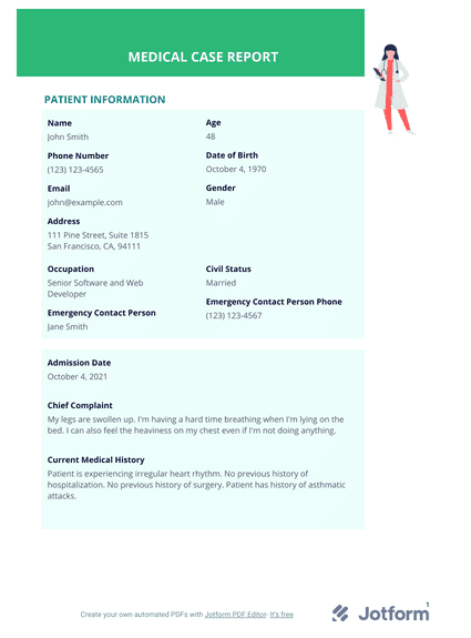 Template medical-case-report