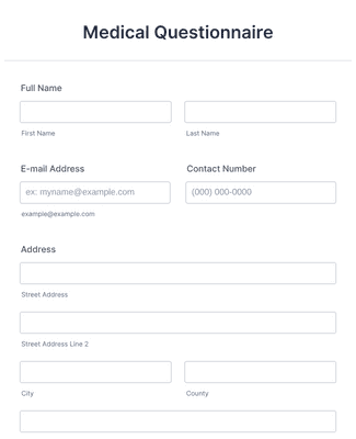 Template medical-questionnaire