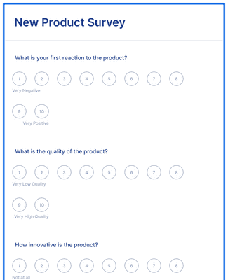 Template new-product-survey