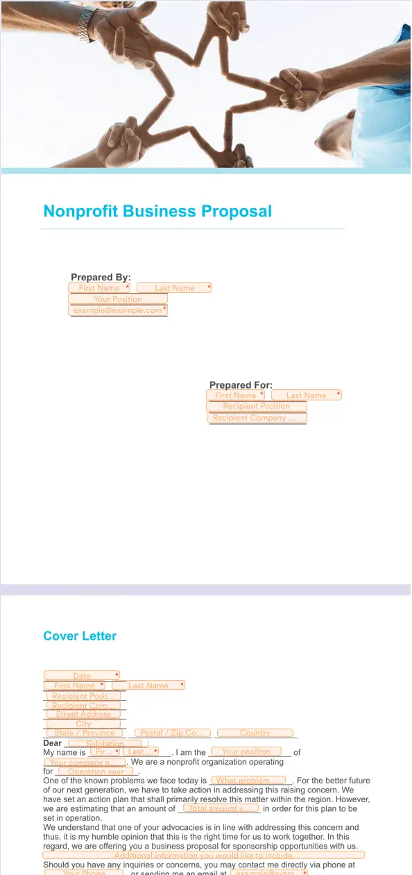 Template nonprofit-business-proposal-template