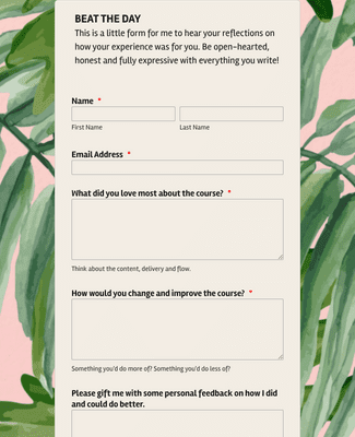 Template online-course-feedback-form