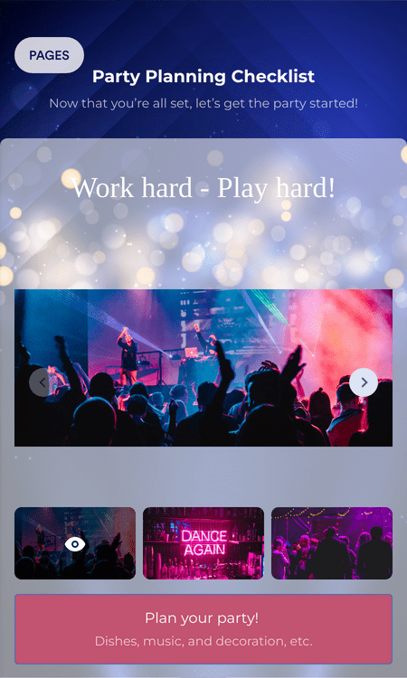 Template party-planning-checklist-app