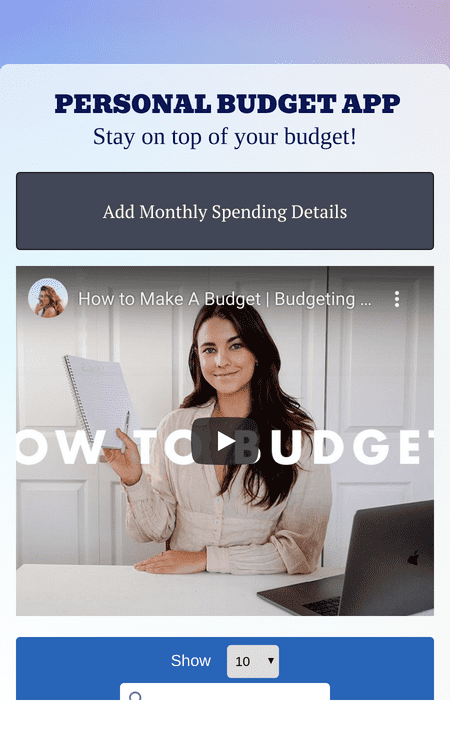 Template personal-budget-app