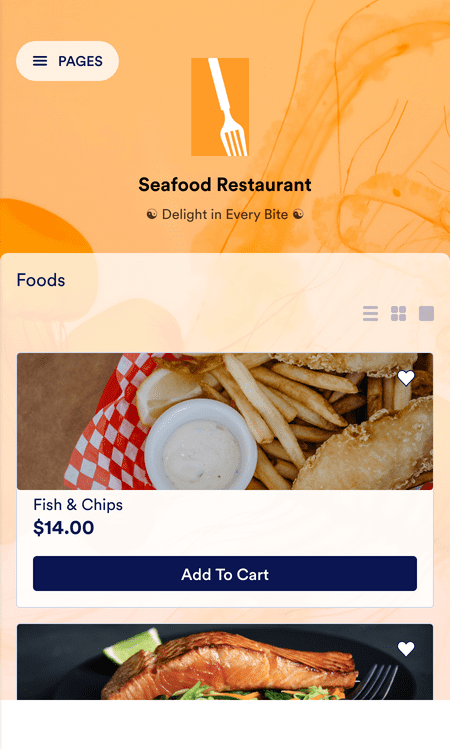 Template qr-code-menu-app