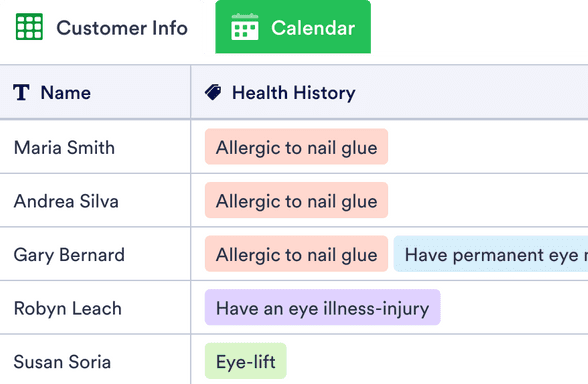 Template salon-appointment-calendar