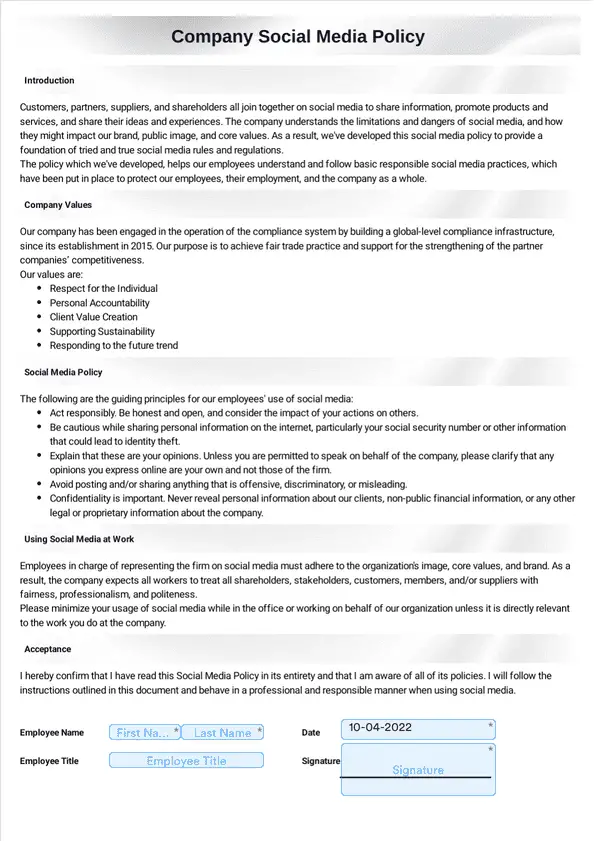 Template social-media-policy-template