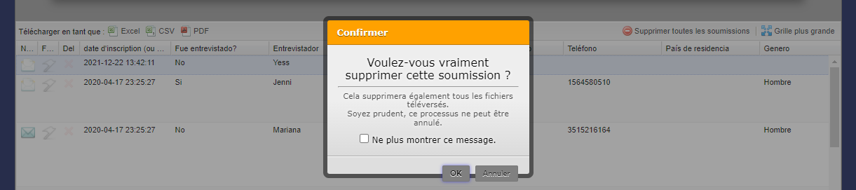 Comment supprimer les données des soumissions sur votre formulaire Image-10