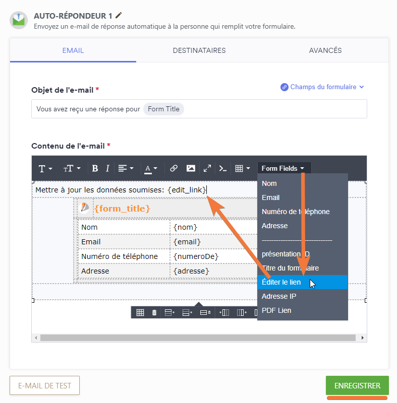 Comment permettre aux utilisateurs de mettre à jour leurs soummisions à une date ultérieure Image-2