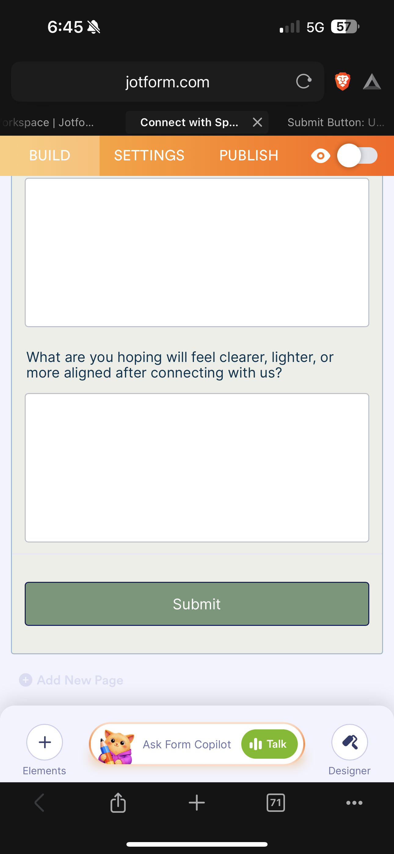 Submit Button: Unable to Change Color in UI and CSS Affecting Form Background
Image-1