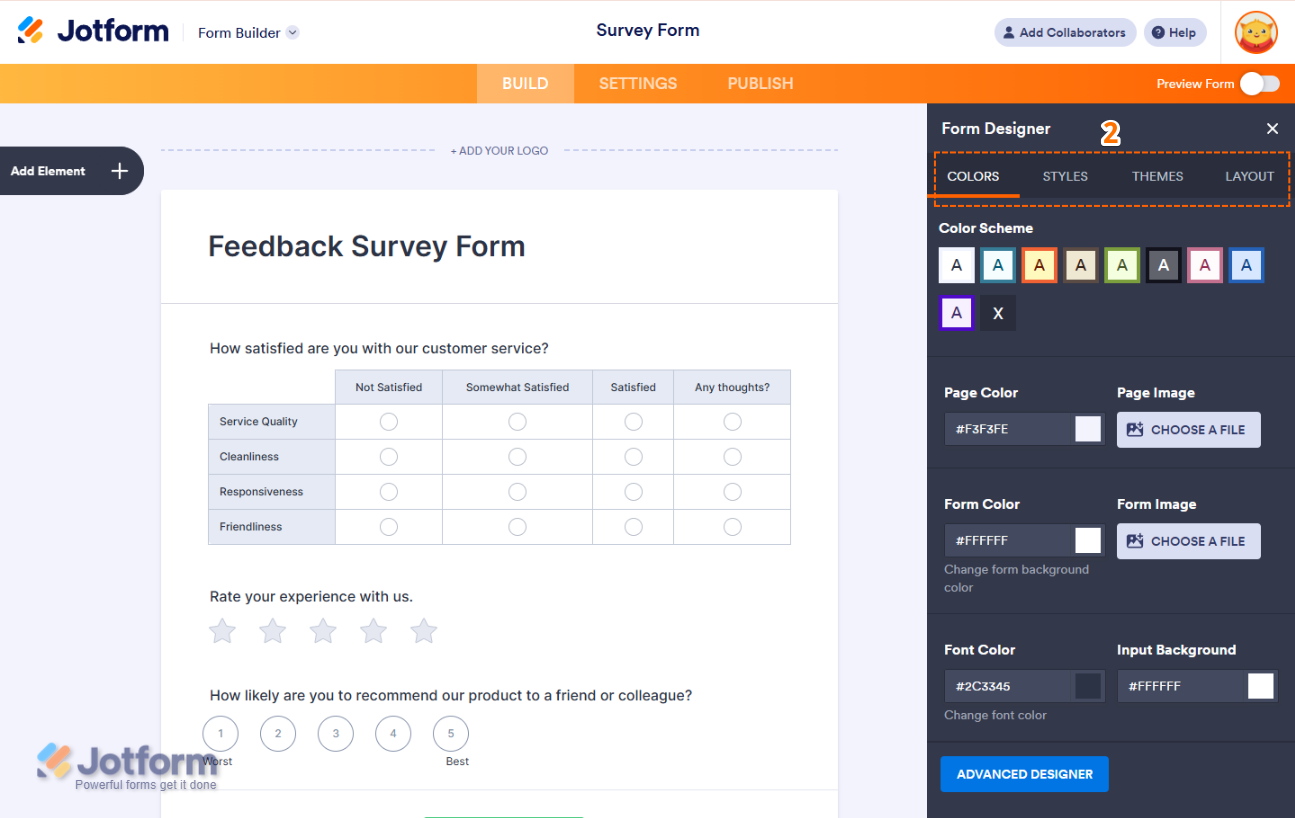 Form Designer in Jotform Builder of Jotform
