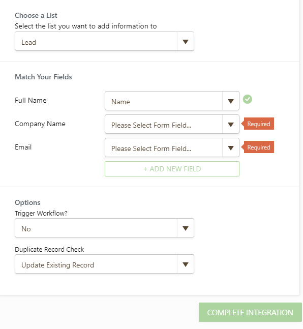 zoho integration