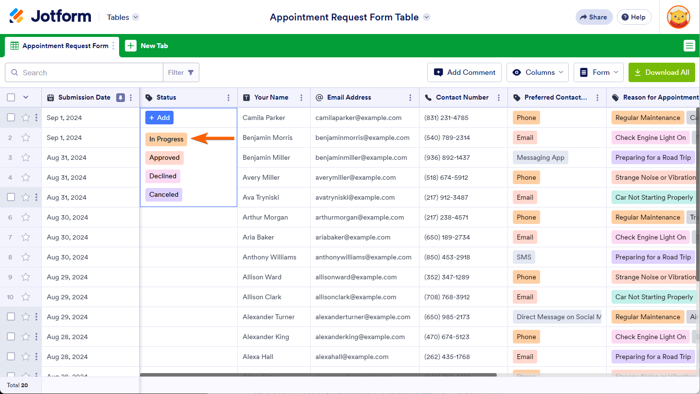How to Assign Status to Form Submissions Image-7