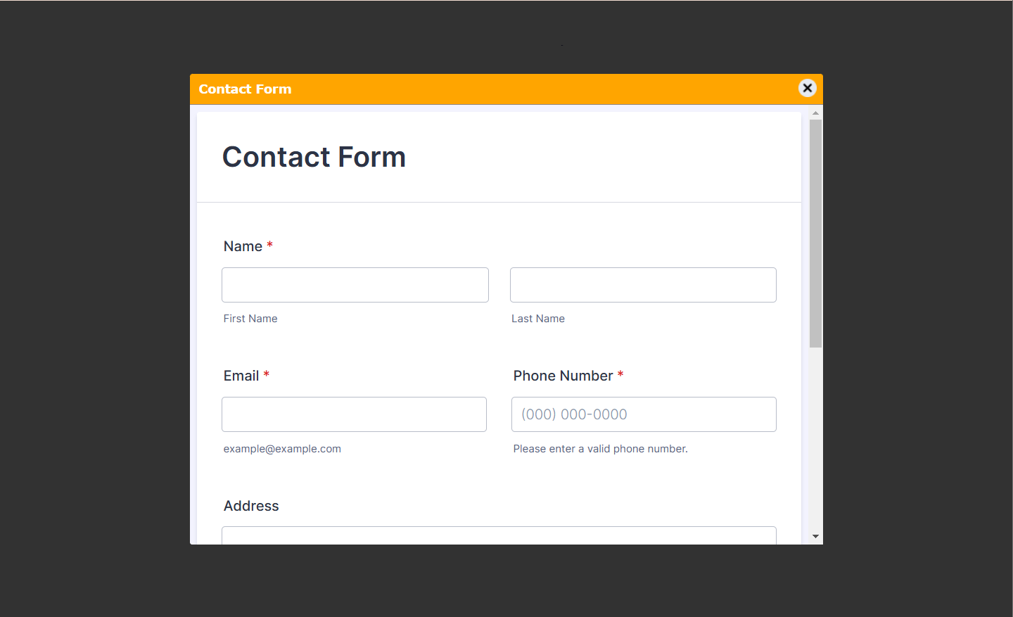 Auto Pop-Up lightbox Sample in Jotform
